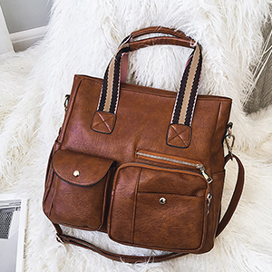 กระเป๋าหนังแท้ย้อนยุคสำหรับผู้หญิง