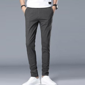 กางเกงขาตรงยืดหยุ่นสูง