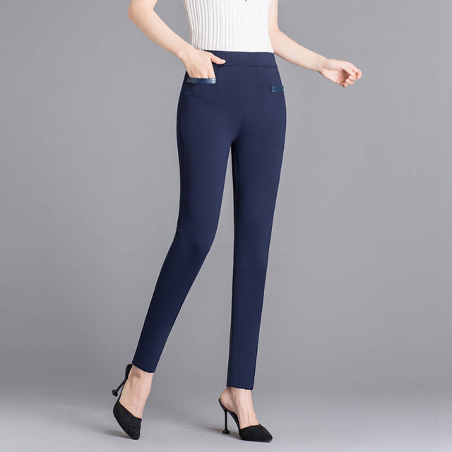 กางเกงขาเดฟเอวสูงดูผอม