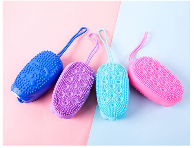 แปรงอาบน้ำ   ซิลิโคน ใส่สบู่ได้