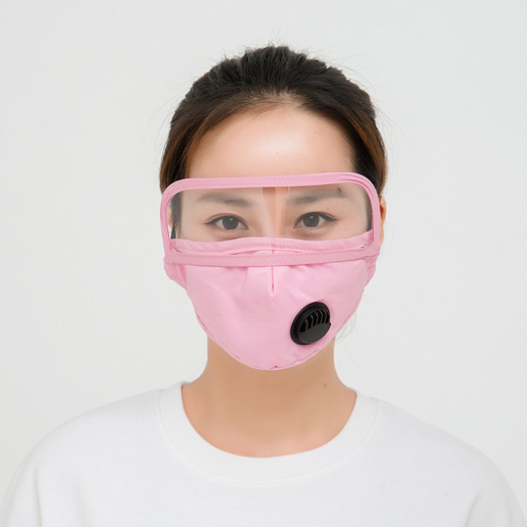 หน้ากากผ้าพร้อมแผ่นป้องกันตา