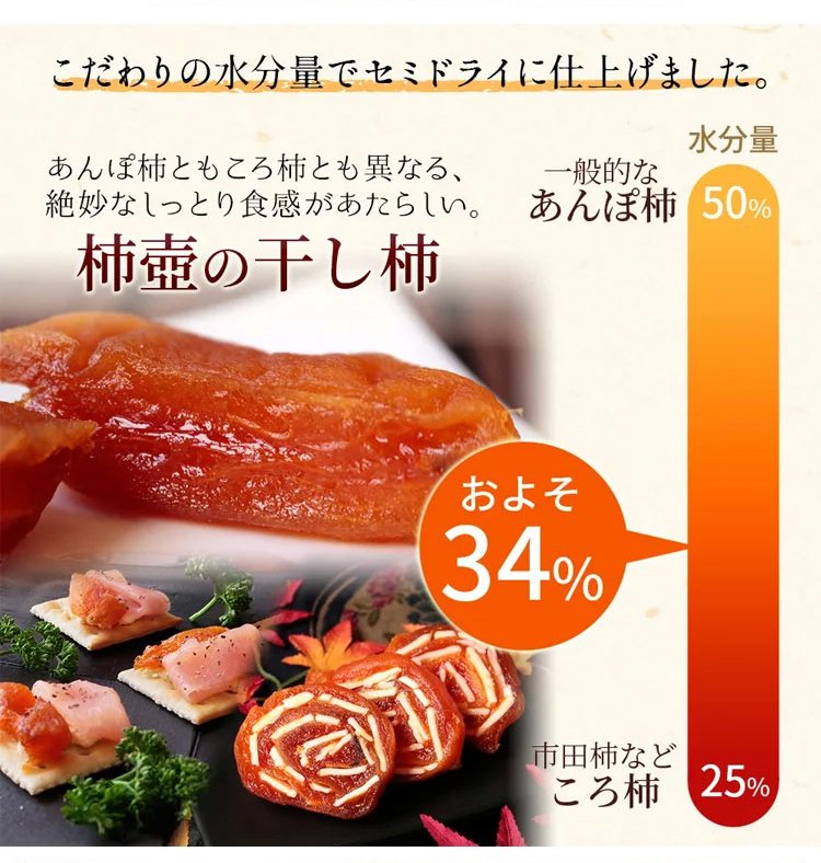 餡が溢れる干し柿