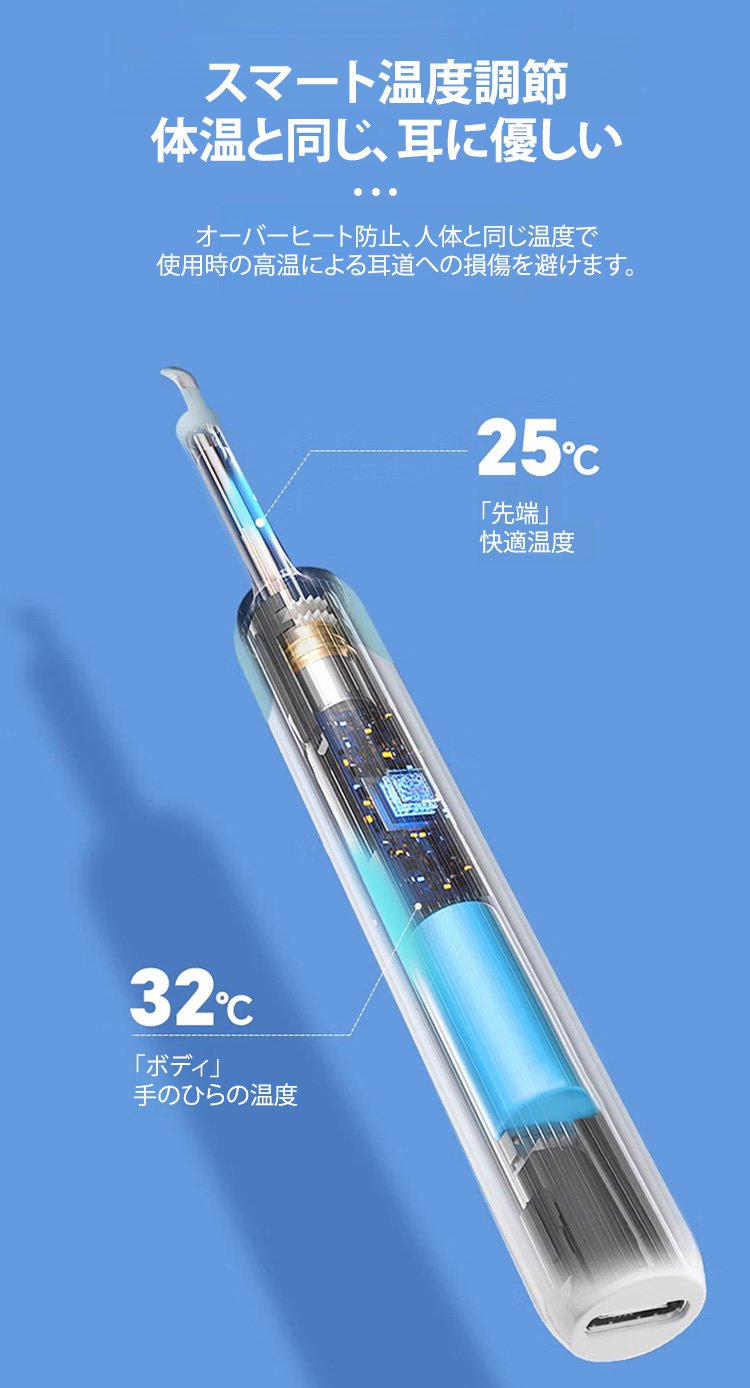 【超快適】カメラ付きスマート耳かき