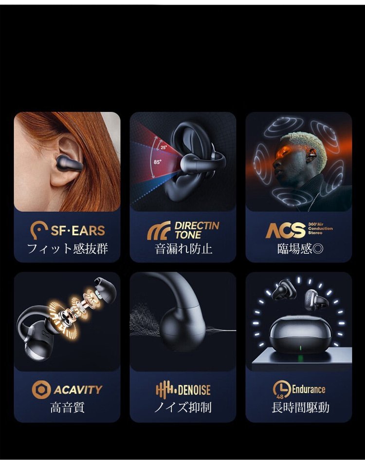 M-S8 イヤカフ型Bluetoothイヤホン 8 M-S8 イヤカフ型Bluetoothイヤホン