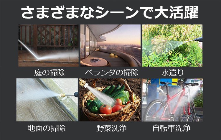 新品の洗車用コードレス高圧洗浄機