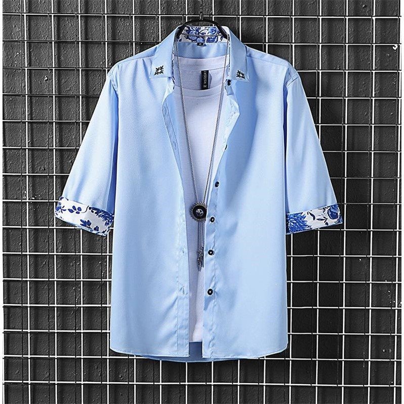 接触冷感7分袖シャツ