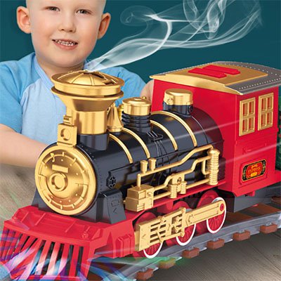 قطار كهربائي ريترو قابل للرش مع سكك مركبة