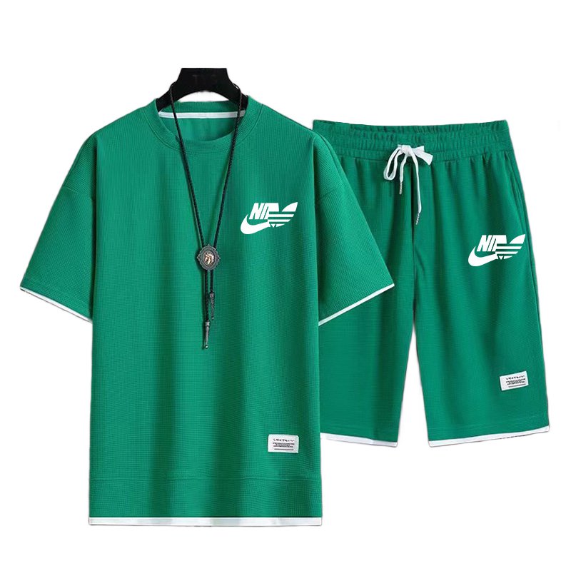 2ブランドのコラボ製品【公式認定あり】ワッフル生地半袖上下セット