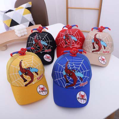 قبعة كرة القاعدة تهوية بالصورة سبايدرمان للحماية من أشعة الشمس للطفل