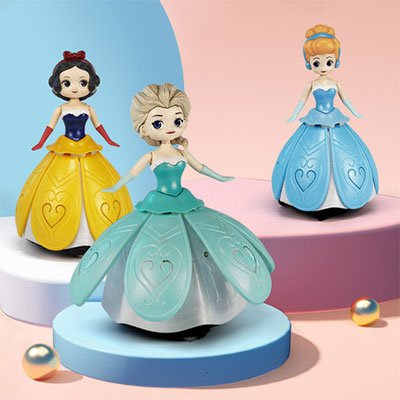 لعبة أميرة راقصة مزودة بإضاءة ملونة