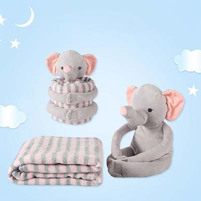 بطانية مخمل مع لعبة دمية بشكل الحيوان