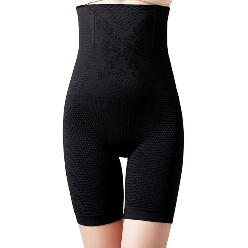 กางเกงกระชับขาลายรังผึ้งเอวสูงไร้รอยต่อ