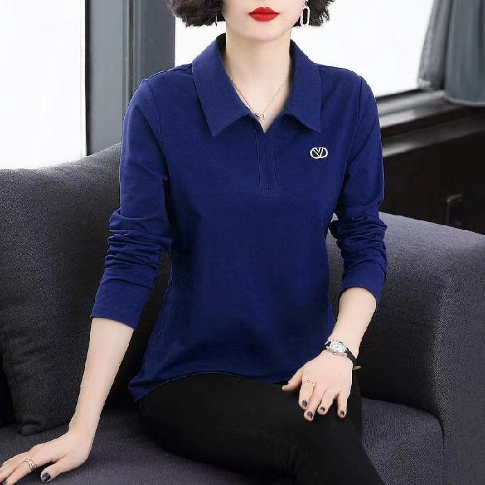 เสื้อผ้าฝ้ายคอปกแขนยาว