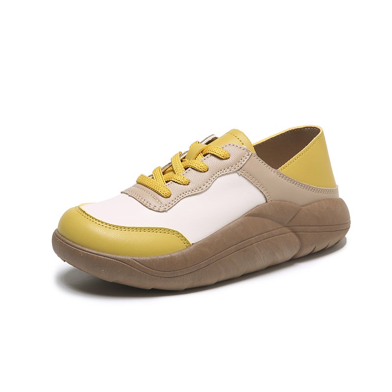 รองเท้าหนังลำลองพื้นหนาใส่สบาย