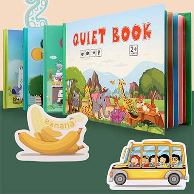  كتاب مع ملصقات لاصقة للاطفال لتعليم التعلم المبكر