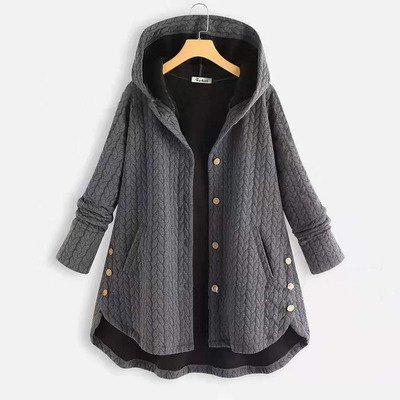 เสื้อโค้ทแฟชั่นน่ารักแบบตัดไม่สม่ำเสมอ