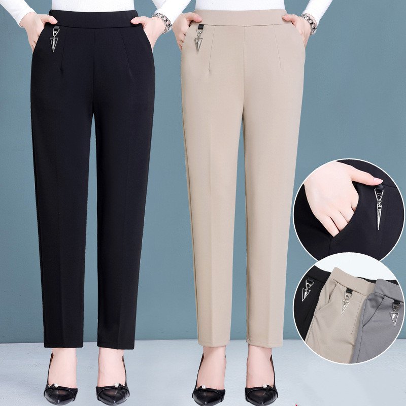 กางเกงขายาวลำลองทรงหลวมผู้หญิง