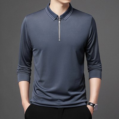 เสื้อโปโลคอพับแขนยาวพร้อมซิป