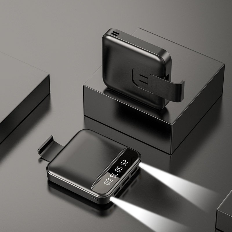 ที่วางโทรศัพท์ + พาวเวอร์แบงค์ขนาดเล็กแบบ 2 In 1