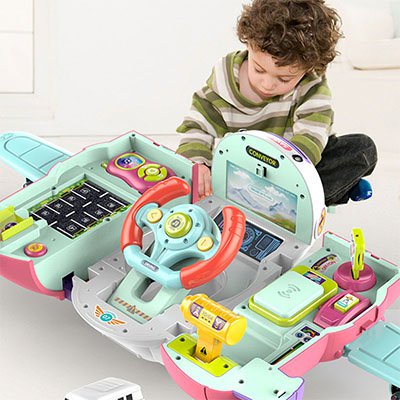 لعبة المتحولة على شكل الطائرة مع متعددة الوظائف للأطفال