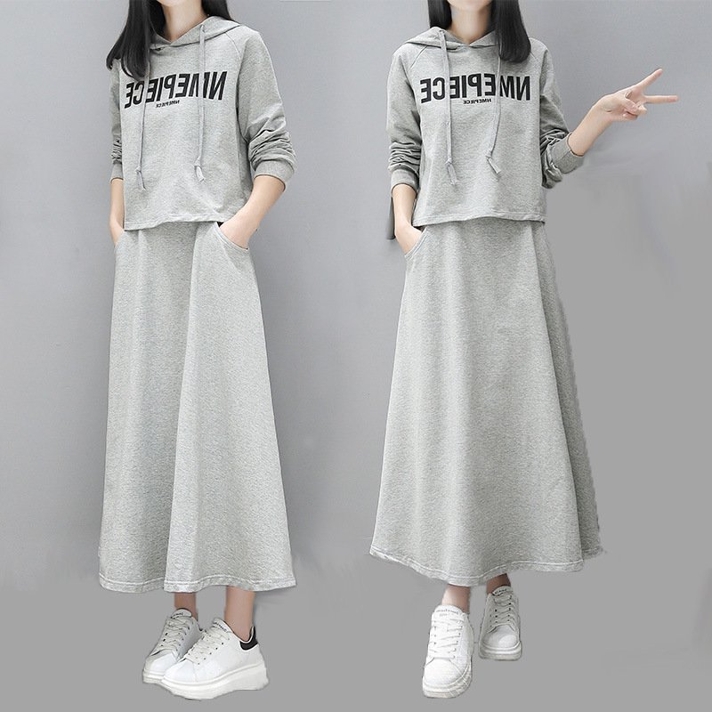 ชุดกระโปรงผ้าฝ้าย 100% สองชิ้น