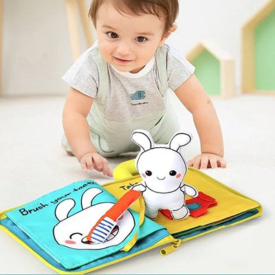 كتاب قماشي ثلاثي الأبعاد للرضع من لعبة التعليم المبكر