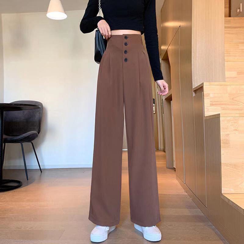 กางเกงขากว้างเอวสูงใส่แล้วให้ดูผอม