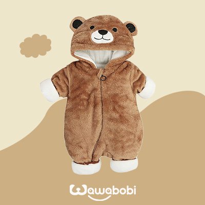 رومبر كرتوني مع بطانة مخملية لحديث الولادة