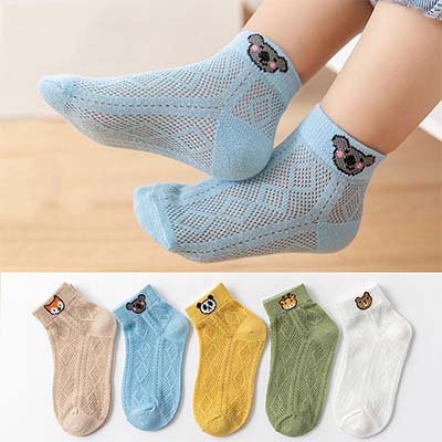 [5 ازراج] جوارب قطنية ممشطة للاطفال