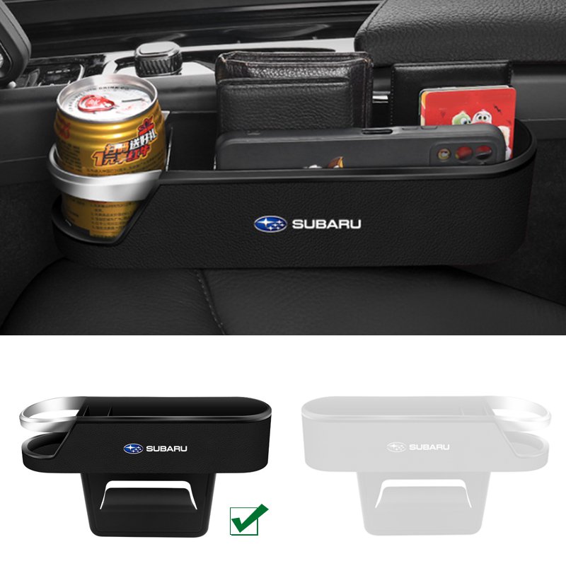 กล่องเก็บของช่องว่างที่นั่งรถยนต์แบบหนัง